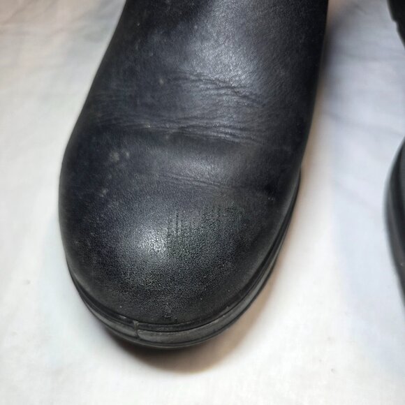 Blundstone Chelsea Women's 6.5 Black Leather Boots Lug Heal - Picture 4 of 16